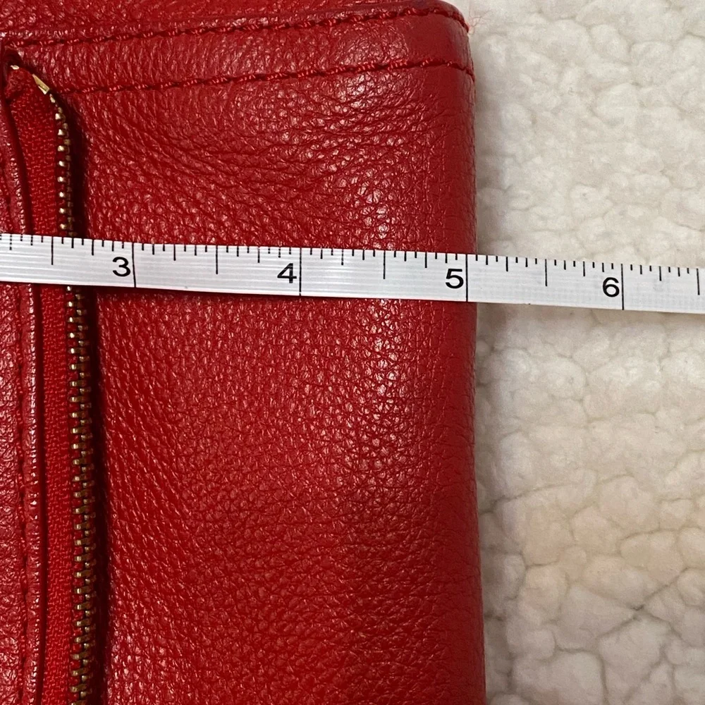Kate Spade Vintage and Stunning Vibrant Red Leather Bag and Twilly